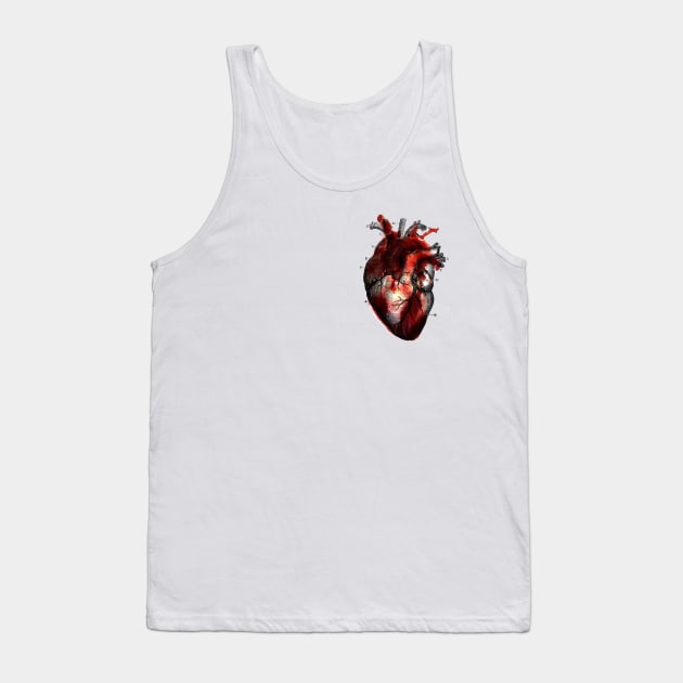 Bloody Heart Tank Top by SnugglyTh3Raven